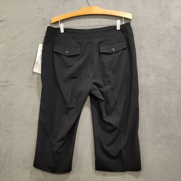 Larry Levine Cropped Pants Women's Size 14 Business Office Career Classic - Picture 2 of 7